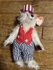 Vintage "2000" Ty Beanie Babies, Attic Treasures Collection Posable Uncle Sam