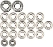 20Pcs Steel Ball Bearing Set for Axial SCX24 90081 AXI00001 AXI00002 1/24 RC Crawler Car Spare Parts Accessories ( Color : Silver )
