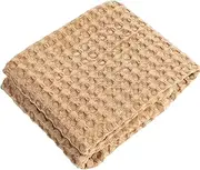 [Bloomingville] Cotton Waffle Weave, Tan Tea Towel