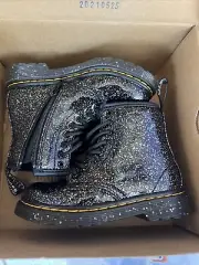 Dr. "Doc" Martens Junior 1460 Lace Up Boots Black Cosmic Glitter US Child Size 8