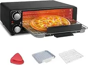 Pizza Maker Oven, Commercial Electric Griddle, 12l Capacity, 6 Heating Tubes, Slot Design on The Back Can Be Quickly Produced Easy Cleaning for Dessert Store