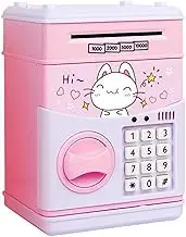 Electronic Piggy Bank Mini ATM Password Money Bank Cash Coins Saving Box Auto Scroll Paper Counts Your Money for Boys Girls Kids Safe Bank Box Perfect Birthday Gifts