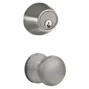 MiLocks Electronic Deadbolt Satin Nickel Keyless Entry Knob RF Remote Control