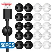5/50Pcs Mini Cable Winder Organizer USB Charging Cable Clips Desk Tidy Organiser