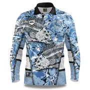 Cronulla Sharks NRL Skeletor Fishing Polo T Shirt Sizes S-5XL!