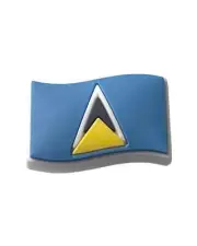 Saint Lucia Wavy Flag Shoe Charm