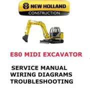 NEW HOLLAND E80 MIDI EXCAVATOR MANUAL REPAIR SHOP ENGINE SERVICE PDF