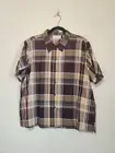 Lemon Grass Brown Button Down Shirt NWT Womens Size XL