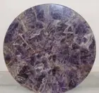 15" Crystal Round Amethyst Coffee Table Top Console Bar Counter Desk Furniture