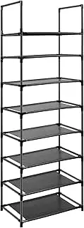 [Easyhouse] 8 Tier Metal Sturdy Shoe Rack for Entryway/Closet, Stores 16-20 Pairs of Shoes, Multi-use Shelf Organizer for Space Saving Storage