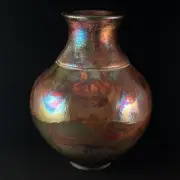 Handmade Abigail Vase, Raku Art Pottery, Decorative Pottery