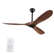 52 Inch Modern Ceiling Fan Without Light, 3 ABS Blades, 6 Speeds Quiet DC