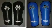 NEW! W1 Leather Shin Guards Shinguards - Thai Kickboxing MMA UFC - Black or Blue