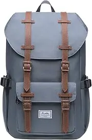 KAUKKO Laptop Outdoor Backpack, Travel Hiking& Camping Rucksack Pack, Casual Large College School Daypack, Shoulder Book Bags Back Fits 15" Laptop & Tablets Mini Size(5-7grey)
