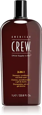 [American crew] Multifunctional product for hair and body (3 in 1 Shampoo, Conditioner and Body Wash) 250 ml - Volume: 1000 ml
