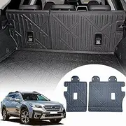 ZQULOYO Rear Seat Back Cover Backrest Protector for Subaru Outback Accessories 2021 2022 2023 with Hook&Loop All Weather Split Dog Liner Pet Mat Cargo Trunk Liner 2 PCS FJSJ-188