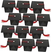 Gogogmee 50pcs Graduation Cap Candy Holder Box Box Tassel Easy Assembly Graduation Treat Packaging for Parties for Sweet Biscuits and