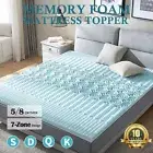 Memory Foam Mattress Topper 7 Zone COOL GEL Queen King Double Single Size 5/8cm