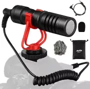 Moukey MCM-1 DSLR Camera Microphone, External Video Mic Shotgun for Phone,...
