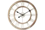 Willow & Silk XL Hamptons Double-Frame Floating Analogue Wall Clock Large 60cm