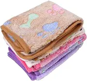 VICASKY 4pcs Soft Dog Blanket Mat Fluffy Fleece Pet Throw with Warm Lint Sleep Mat for Dogs Cats Year Comfort Dual Sided Use
