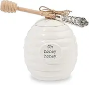 Mud Pie Honey Pot Serving Set, 4x3, White