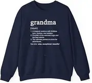 [X.Style] Grandma Definition Funny Mother's Day ds024 Sweater Navy M