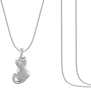 [DENMOUS] Sterling Silver Stylish and Fashionable Chain Pendant (92.5% purity) Stylish Chain Pendant for Kids (Snake Chain: 12 Inches)-354, Small, Sterling Silver Sterling Siliver