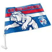 Licensed AFL Western Bulldogs CAR Flag includes Pole