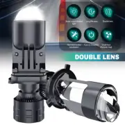 2Pcs Mini H4/9003 Laser Bi-LED Projector Hyperboloid Lens 80W Dual Headlight 6K