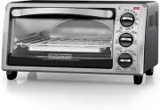 BLACK+DECKER 4-Slice Convection Oven | Stainless Steel | Curved Interior