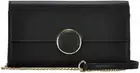 ~MIZTIQUE DESIGNER COLLECTION~Rory Crossbody Clutch Black Handbag w/ Chain Strap