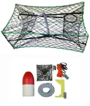 2-Pack of KUFA Galvanized Foldable Crab Trap & Accessory Kit (S33+CAC1) x2