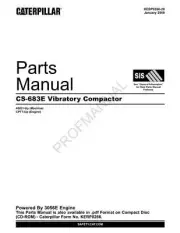 Caterpillar CS 683E Vibratory Compactor Parts Catalog Manual