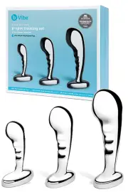 B-Vibe 3 Piece Stainless Steel P Spot Training Set