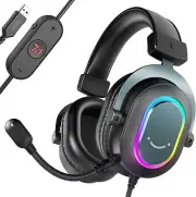 Gaming Headset PC-Wired Headphones with Microphone-7.1 Surround Sound