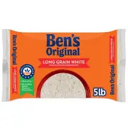BENS ORIGINAL Long Grain White Rice, Parboiled, 5 Lb Bag