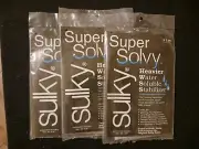 Lot of 3 Sulky 405-01 Super Solvy Water-Soluble Stabilizer-20"X36" Brand New