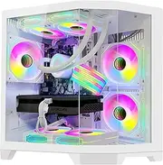 HOENGAGER Ocean of Stars Gaming PC - - AMD Ryzen 5 7600X, Intel Arc B580 12GB, 32GB DDR5 RAM, 1TB PCIe + 1TB SATA SSD, 11 AC Wi-Fi, 850 PSU, Windows 11 Pro - Desktop Desktop