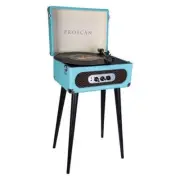 Proscan Prc894-blue Bluetooth Belt-drive Suitcase-style Retro Turntable With Fm