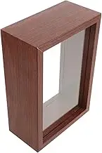 Garneck Box Dried Flower Frame with Clear Window Photo Display Box for Tickets Artwork Memories Versatile Desktop Wall Decor Hollow Out Design Lightweight Elegant