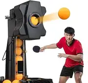 Ping Pong Ball Machine, Ball Output Frequency 30-90Balls/min(9 Levels of Adjustment), Automatic Table Tennis Machine for Training/Tabletop Table Tennis Games with Customize Spin, Frequency