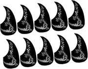 COSMEVIVI 10Pcs Water Drop Shaped Guitar Pickguard Scratch Protection for Acoustic Folk Guitars Unique Decorative Design