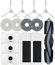 Replacement Parts for ECOVACS Deebot T20e Omni/PRO/MAX T20 Pro/Max Plus Vacuum Cleaner Accessories 1 Main Brush, 4 Side Brushes, 4 Mop Cloth, 3 Dust Bags, 2 Filters