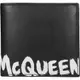 [二手] 【義大利直送】全新品 Alexander McQueen 錢包 男士 皮革 黑色 白色
