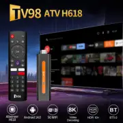 8K HD Smart TV Stick Android 14 2.4G&5G Dual WiFi BT5 Media Player Voice Control