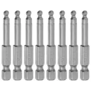 8Pcs Ball End Hex Head Wrench Screwdriver Bit H4 1/4" Hex Shank 2" Long