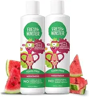 Fresh Monster 2-in-1 Kids Shampoo & Conditioner, Toxin-Free, Hypoallergenic, Tear-free Shampoo & Conditioner for Kids, Watermelon (2 Pack, 8.5oz/each)