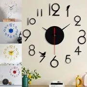 Stickers Wall Clock 3D 4.7" Minute Hand 60cm Diameter Beautiful DIY Frameless