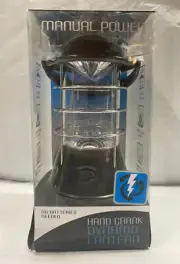 Dynamo Lantern Hand Crank, 5 LED Bulbs, No Batteries Needed Manual Power, New